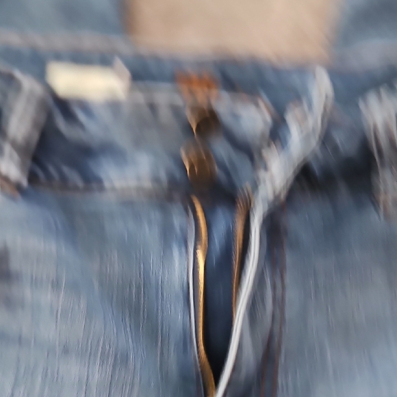 Kut from the Kloth Distressed Blue Ankle Jeans - Picture 6 of 13